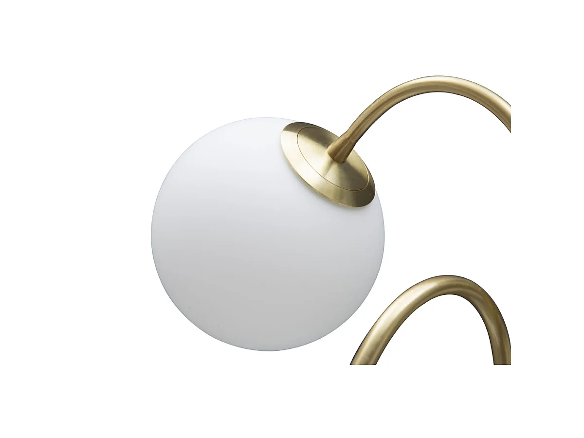 Lampe à Poser Design 4 Sphères "Glamy" 74cm Blanc & Or