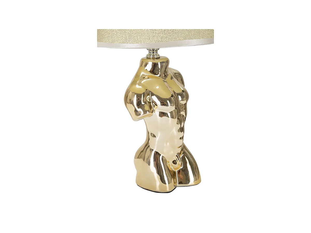 Lampa stołowa Glam Man, kolor złoty, 25 x 25 x 42,5 cm, 1 x E27, max. 40 W, Mauro Ferretti