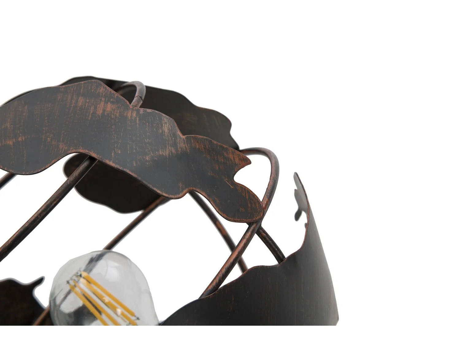 Lampada da tavolo in metallo marrone a forma di mappamondo cm 24x20x40