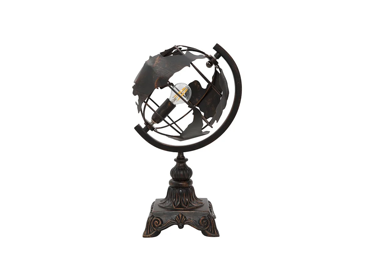 Lampe à Poser en Métal "World" 40cm Noir