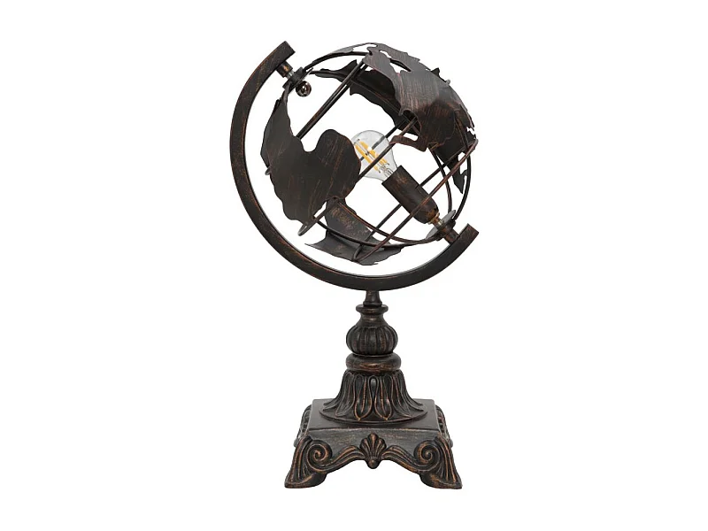 Lampe à Poser en Métal "World" 40cm Noir