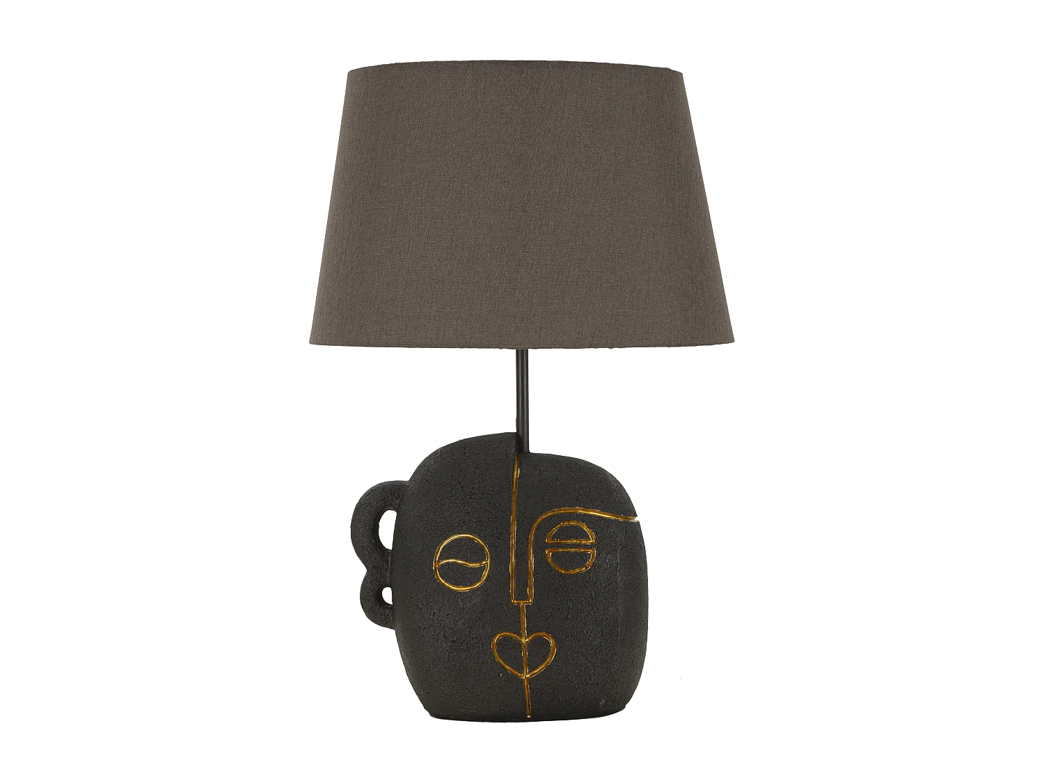 Lampe à Poser en Résine "Tribal" 46cm Marron