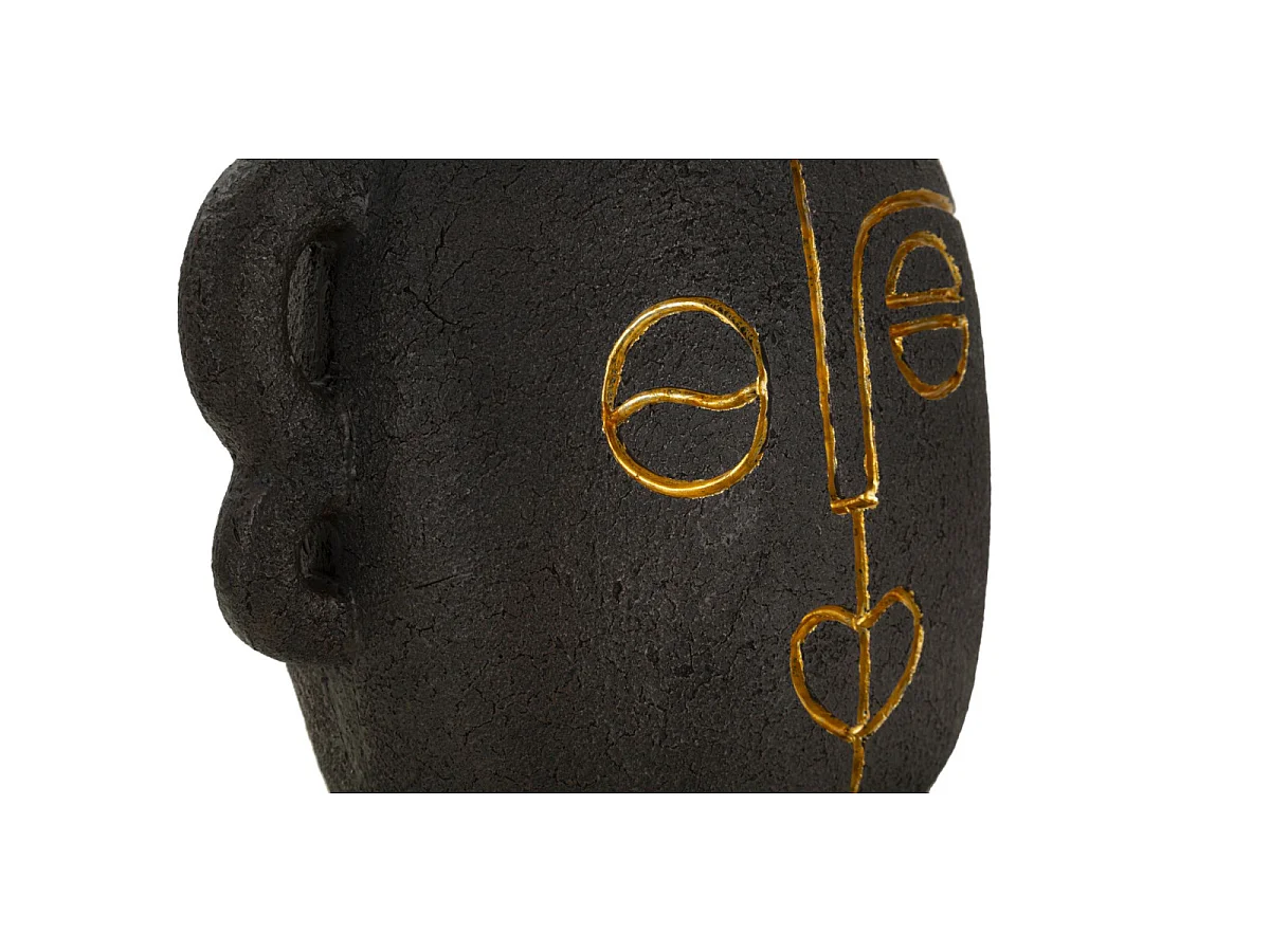 Lampe à Poser en Résine "Tribal" 46cm Marron