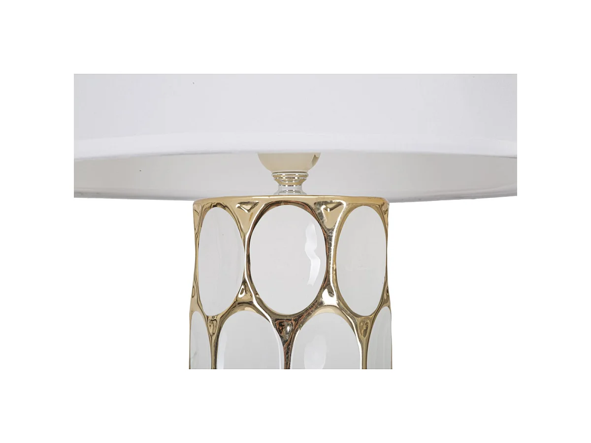 Keramik-Tischlampe mit Lampenschirm Glam Carv