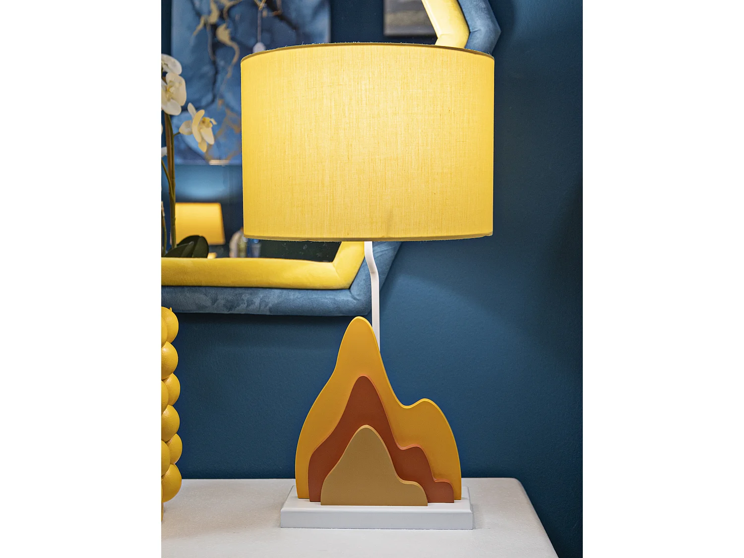 Lampe à Poser Déco "Flamme" 57cm Multicolore