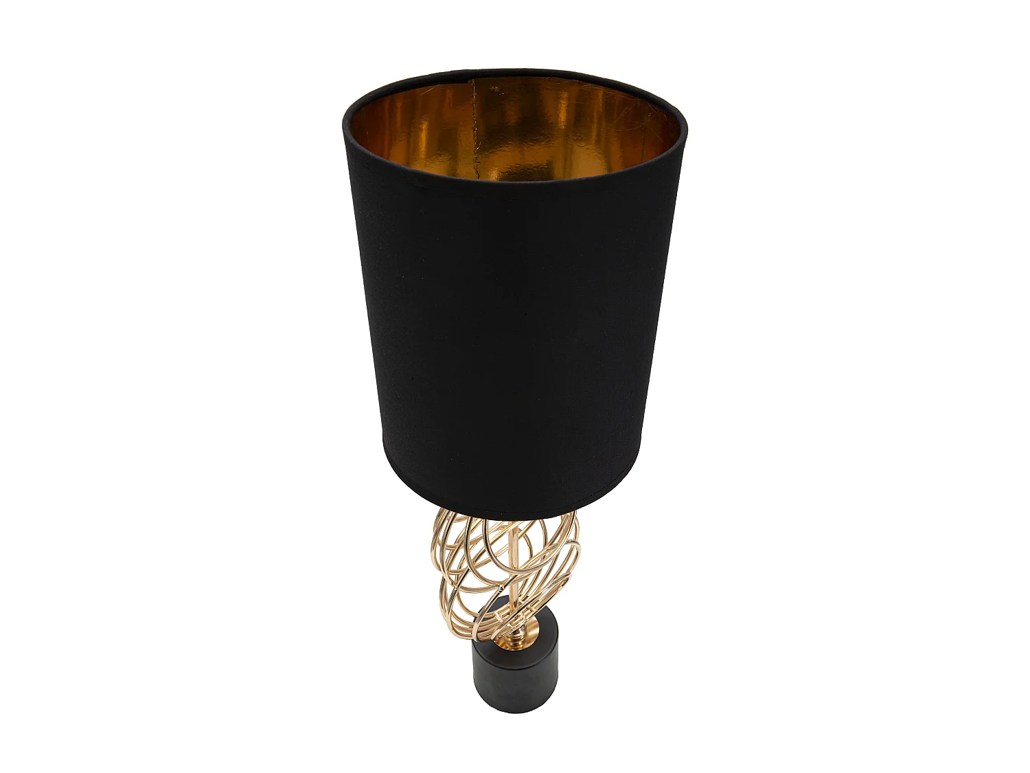 Lampe à Poser Design en Métal "Circly" 58cm Noir & Or