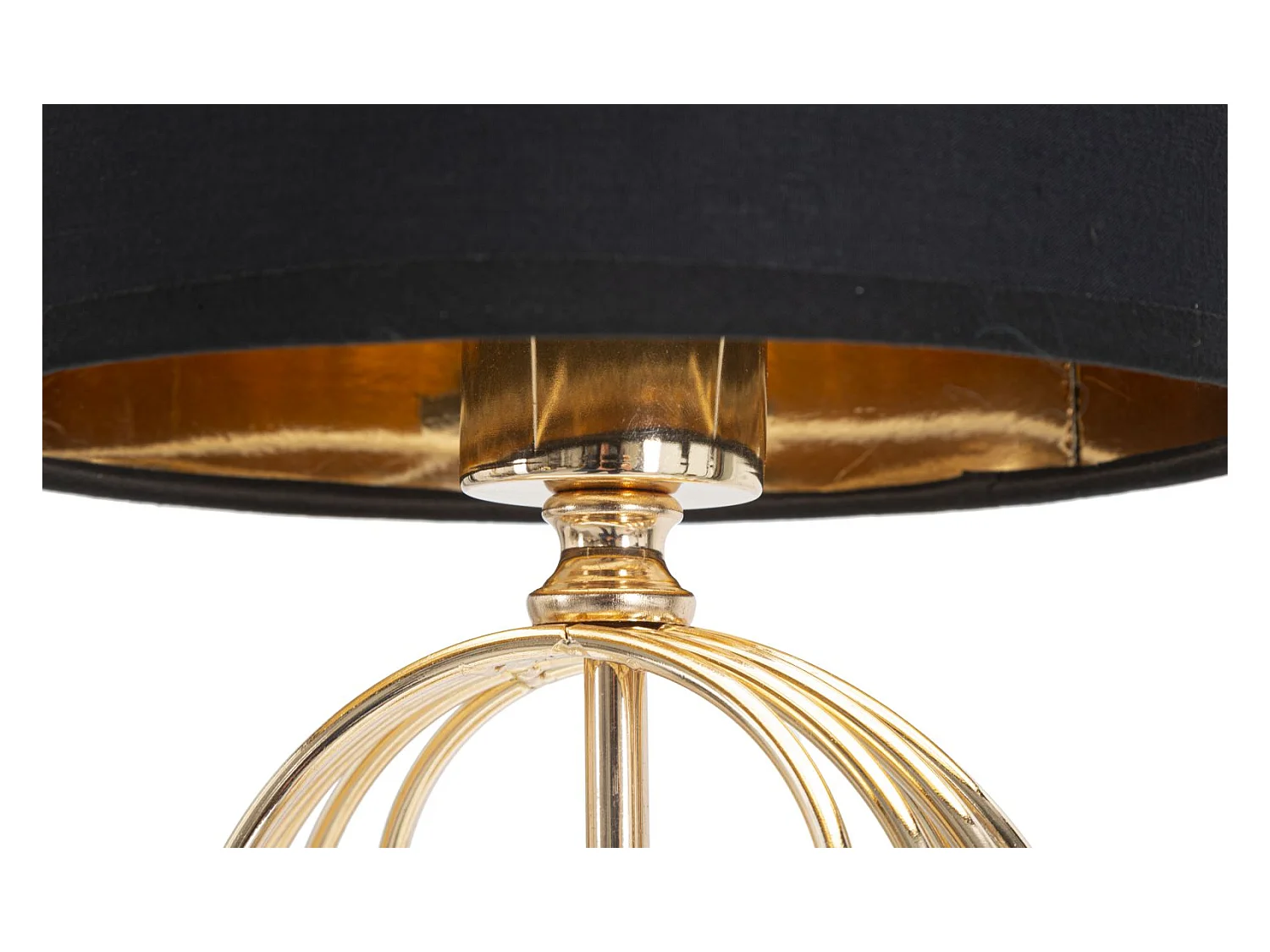 Lampe à Poser Design en Métal "Circly" 58cm Noir & Or