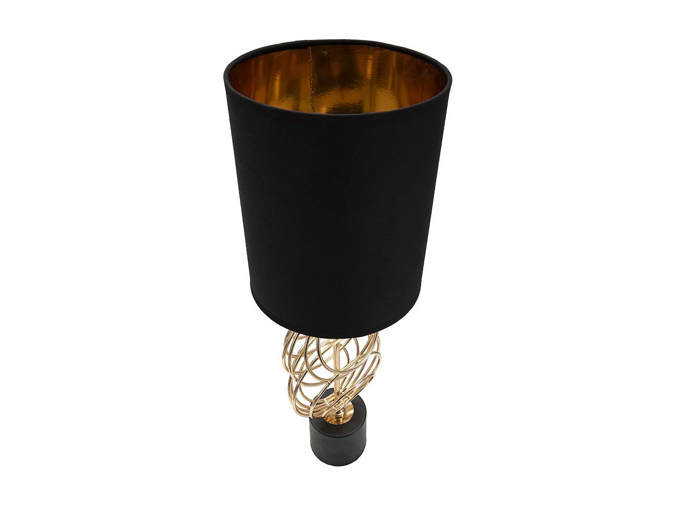 Lampe à Poser Design en Métal "Circly" 58cm Noir & Or