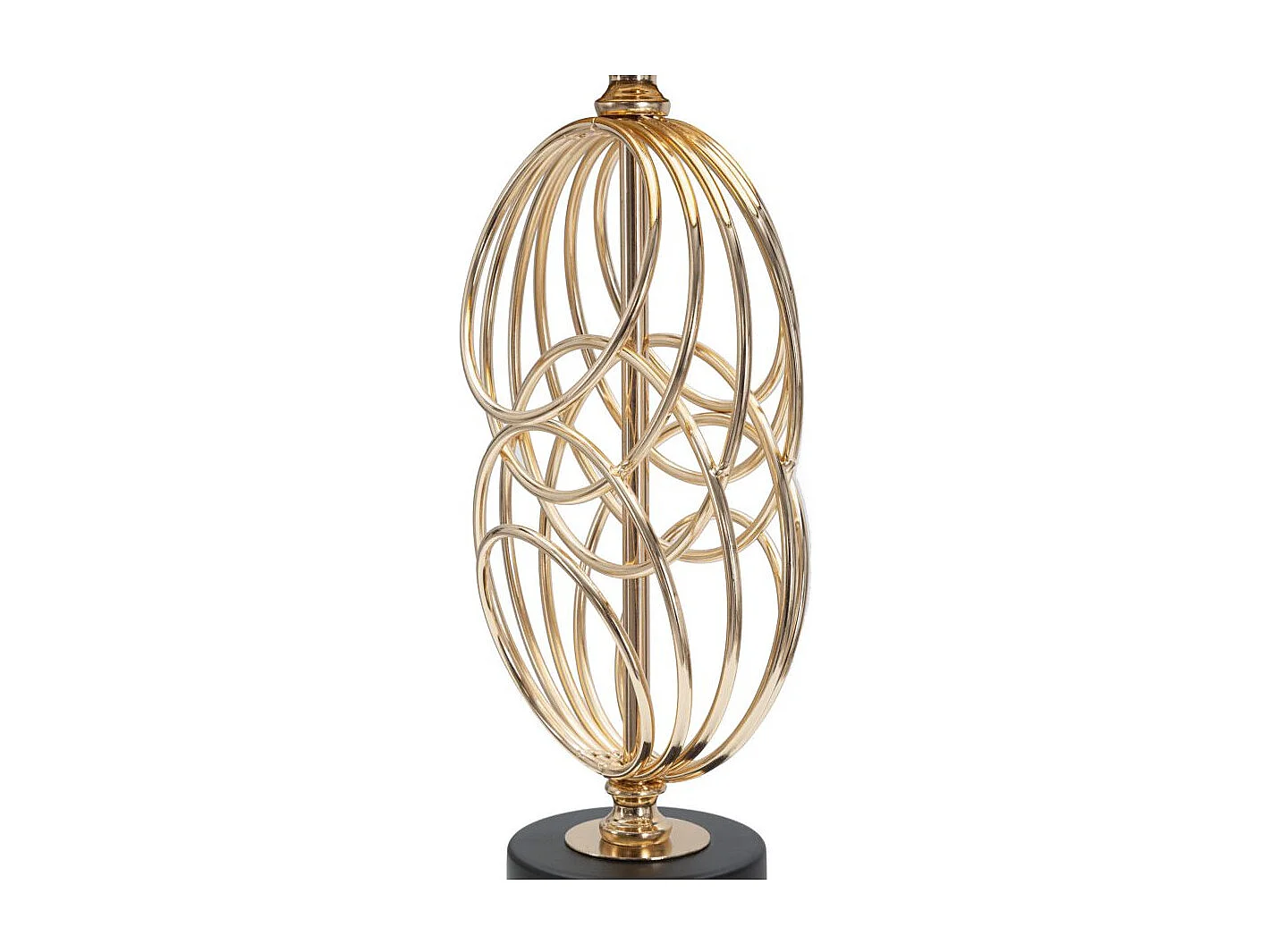 Lampe à Poser Design en Métal "Circly" 58cm Noir & Or