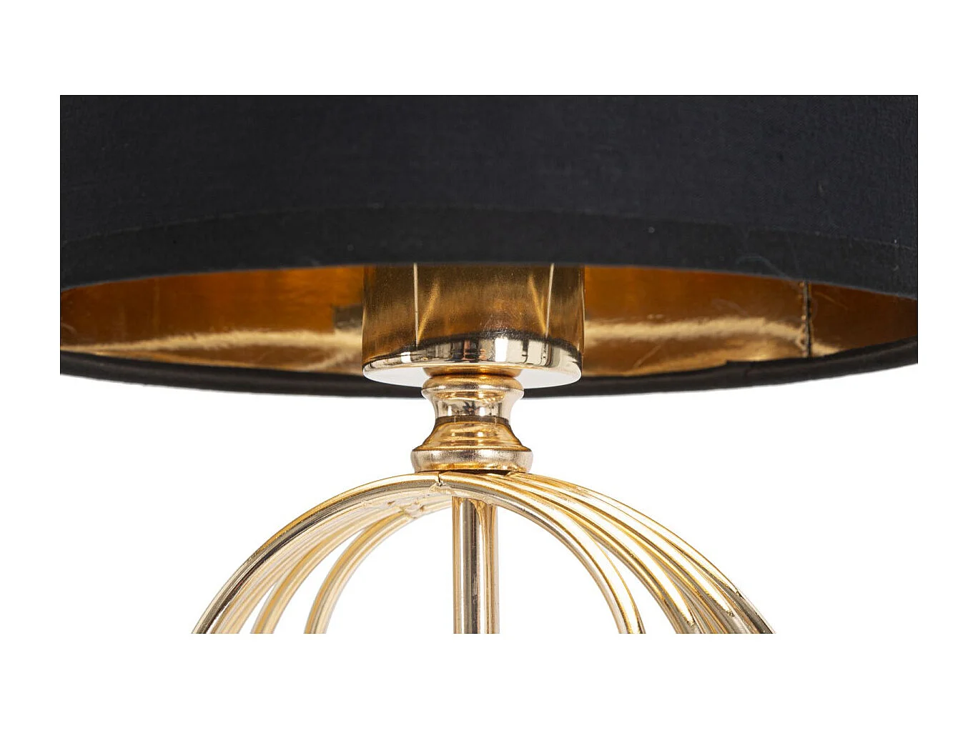 Lampe à Poser Design en Métal "Circly" 58cm Noir & Or