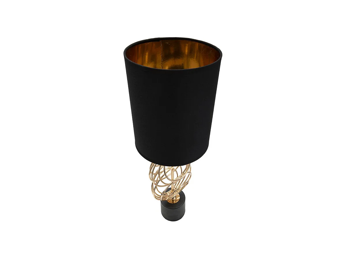 Lampe à Poser Design en Métal "Circly" 58cm Noir & Or
