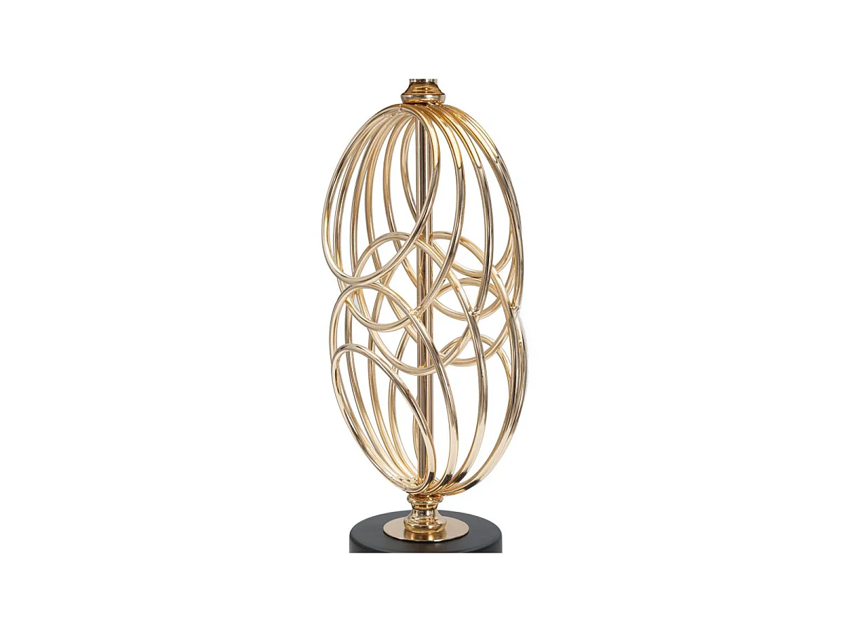 Lampe à Poser Design en Métal "Circly" 58cm Noir & Or