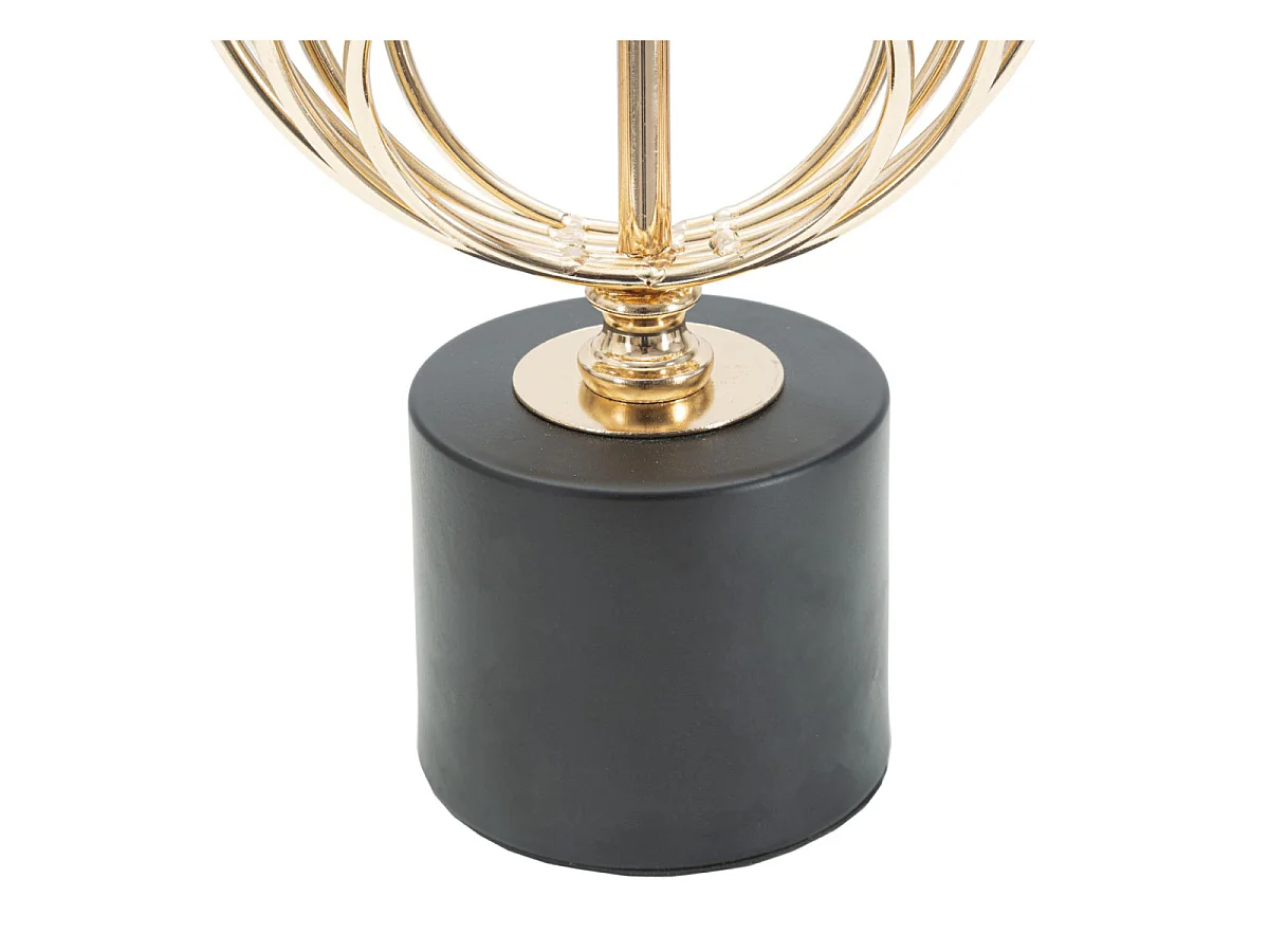 Lampe à Poser Design en Métal "Circly" 58cm Noir & Or