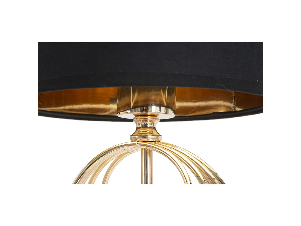 Lampe à Poser Design en Métal "Circly" 58cm Noir & Or