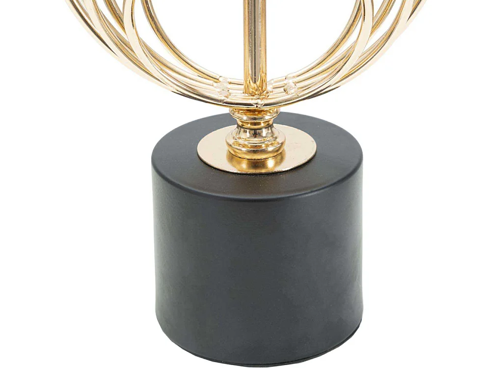 Lampe à Poser Design en Métal "Circly" 58cm Noir & Or
