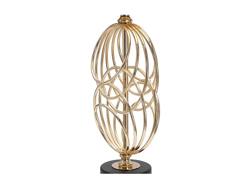 Lampe à Poser Design en Métal "Circly" 58cm Noir & Or