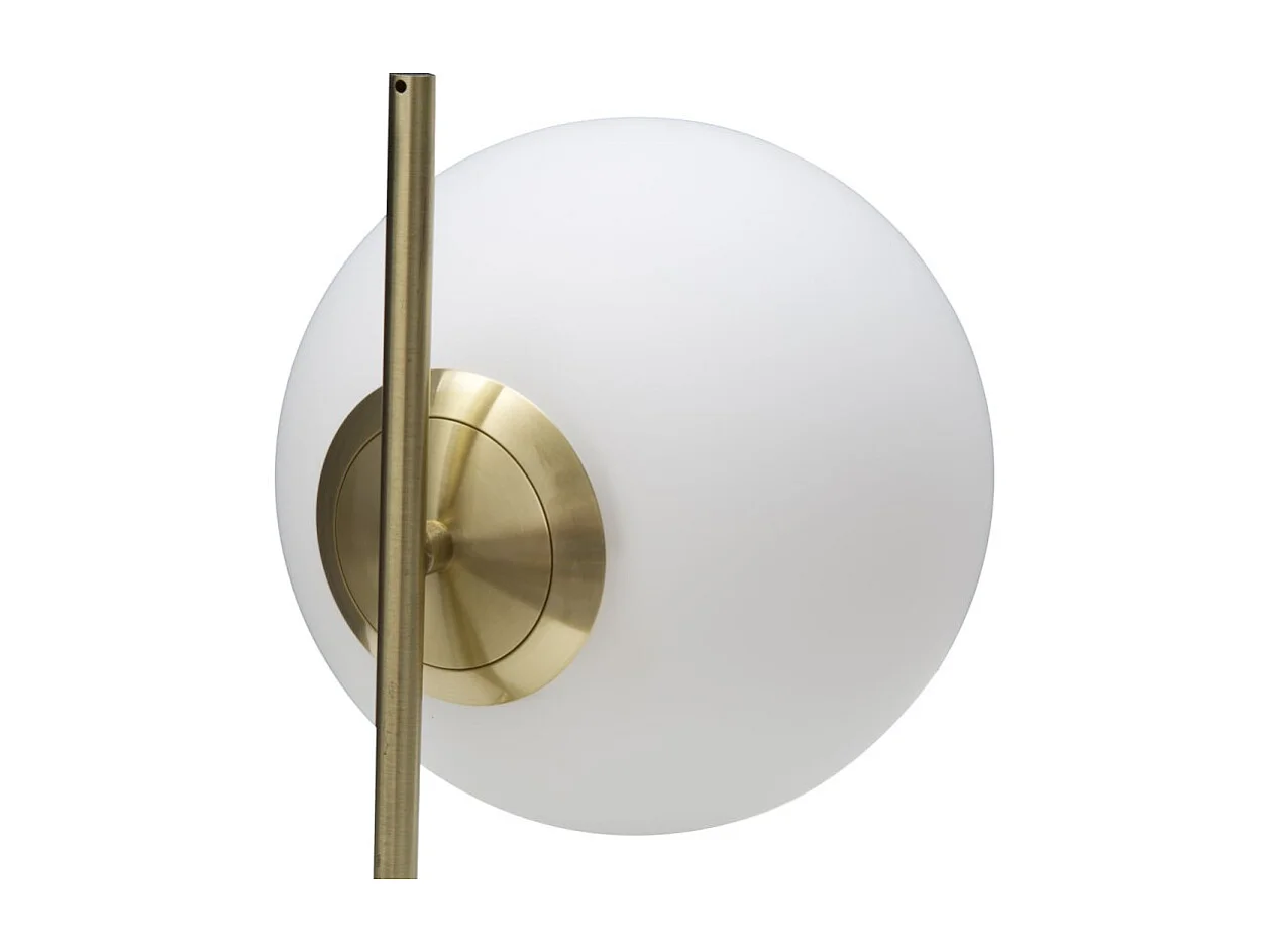 Lampe à Poser Sphère "Glamy" 27cm Blanc & Or