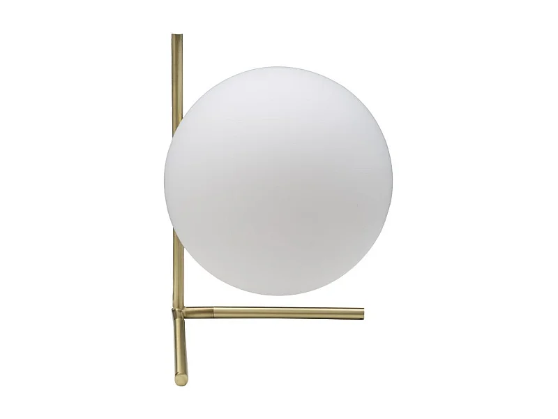 Lampe à Poser Sphère "Glamy" 27cm Blanc & Or