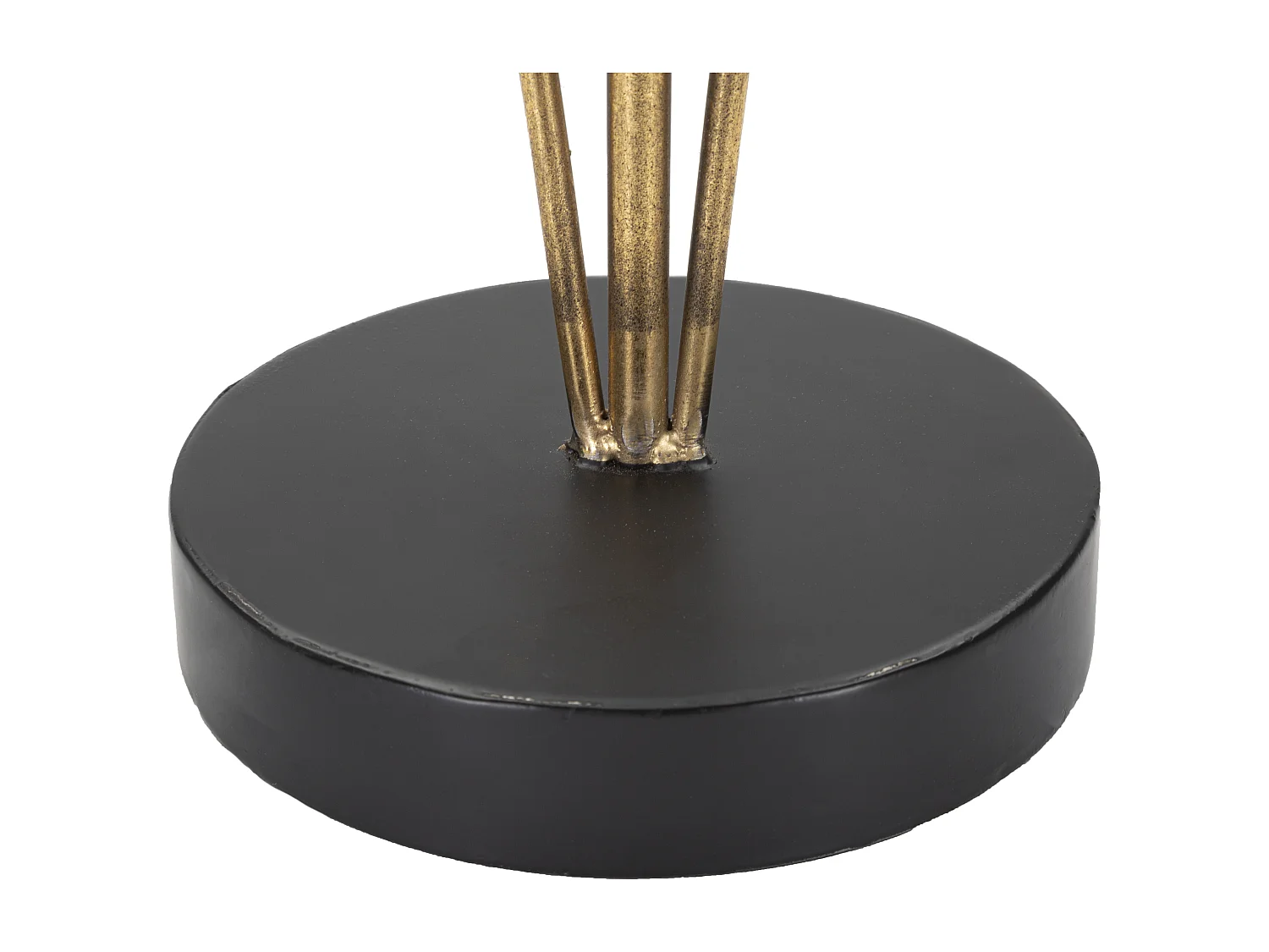 Lampada da tavolo in metallo dorata con foglie Ø cm 26x65