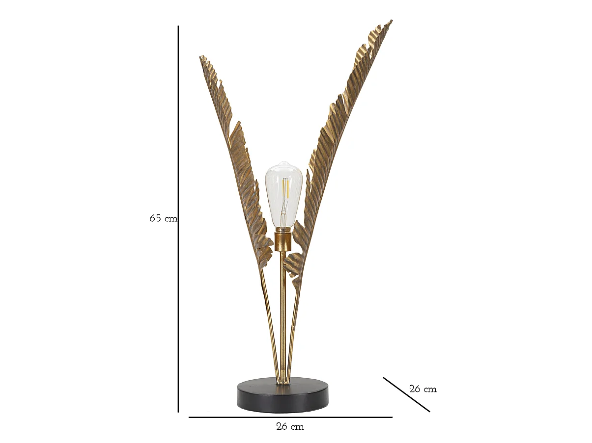 Lampe à Poser en Métal "Palm" 65cm Or