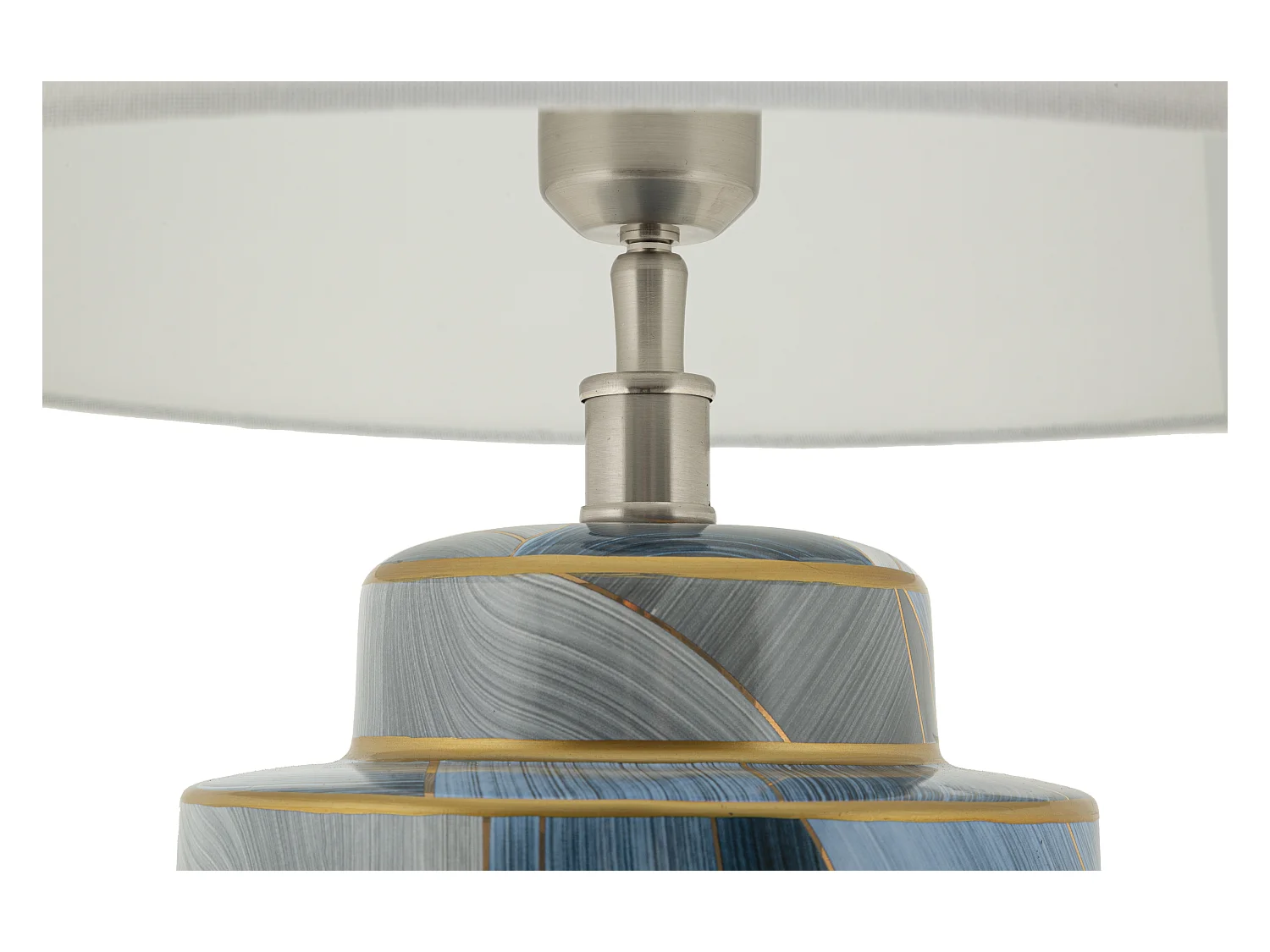 Lampe à Poser en Céramique "Elegant" 64cm Bleu
