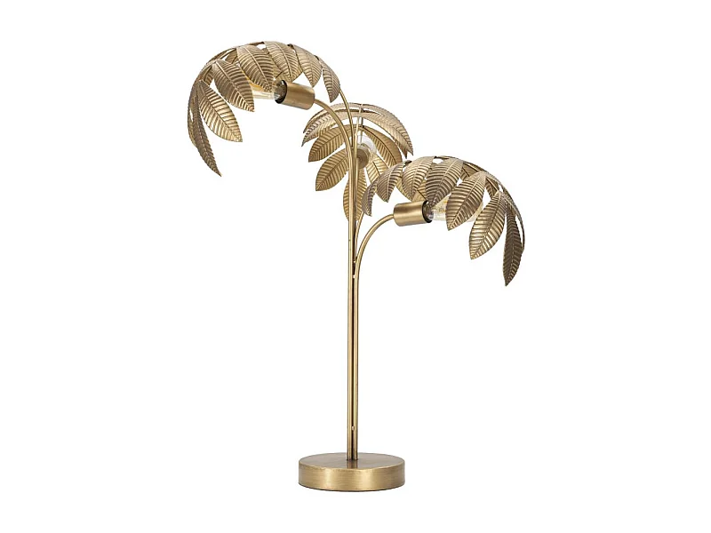 Gouden metalen tafellamp met bladeren Ø 57x81 cm
