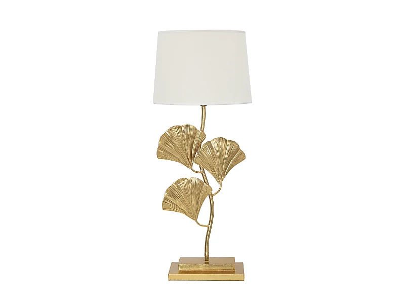 Lampe à Poser en Métal "Glamy" 81cm Blanc & Or