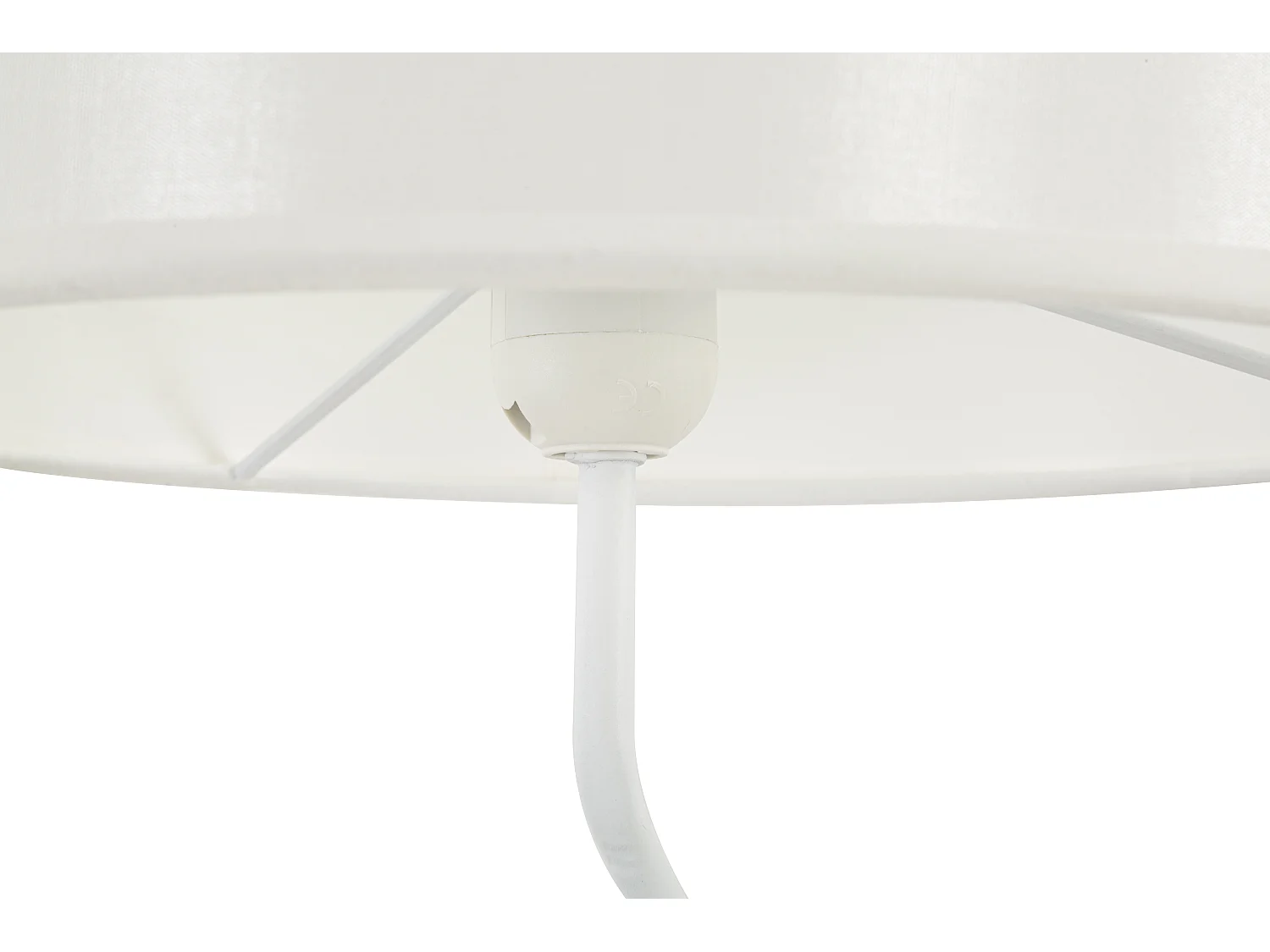 Lampe à Poser en Résine "Dancer" 90cm Blanc & Or