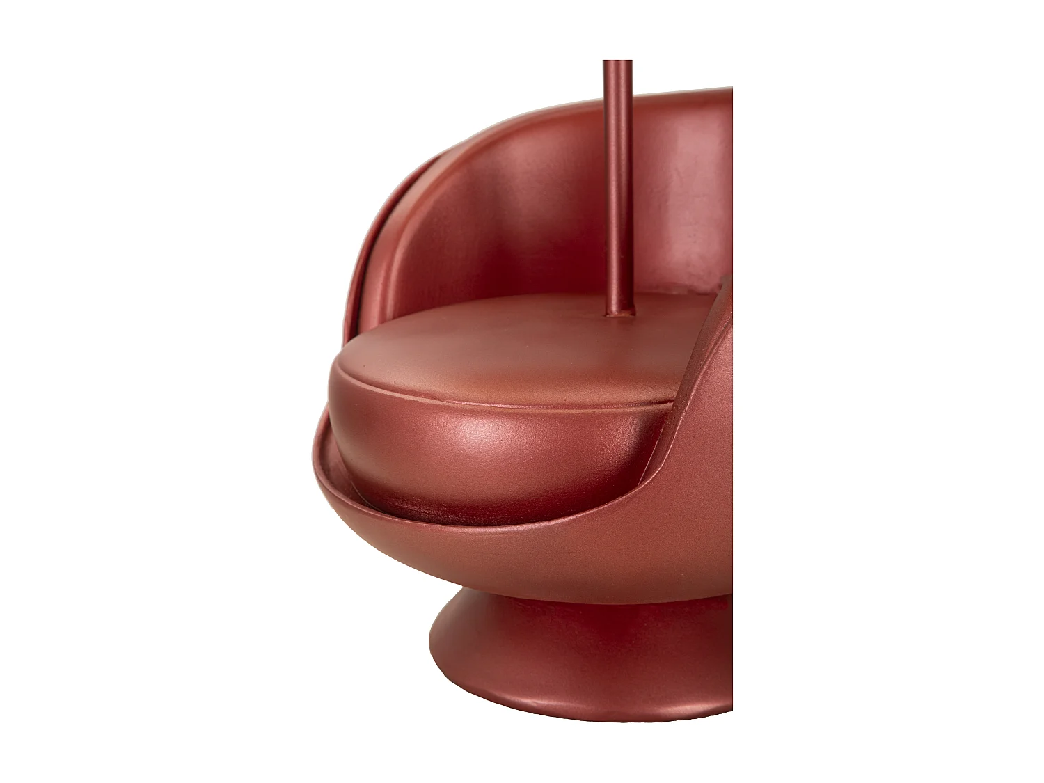 Lampada da tavolo poltrona in resina rossa Ø cm 26x43