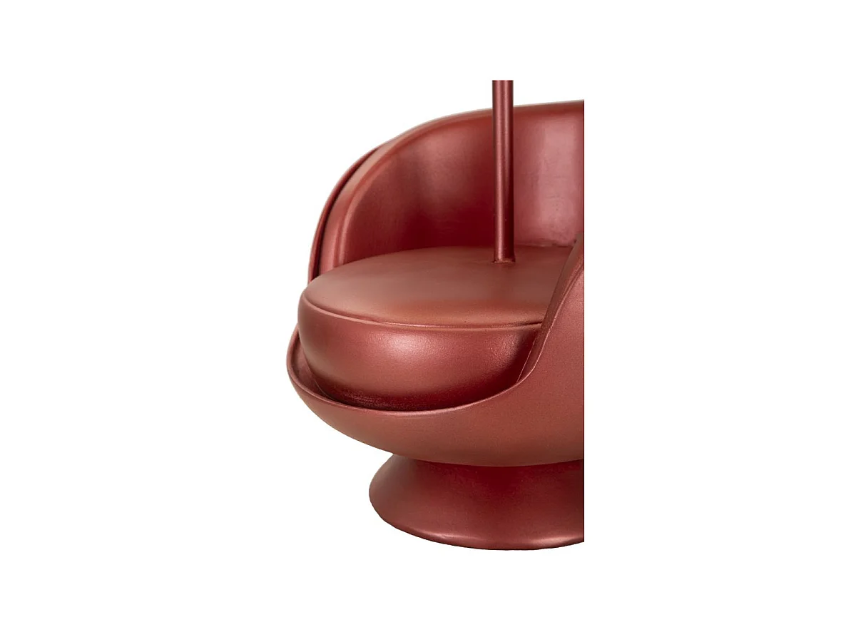 Lampe à Poser Déco "Midcentury" 43cm Rouge