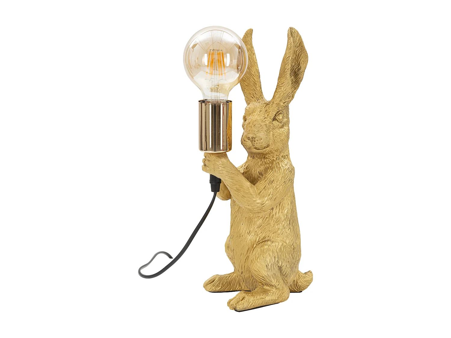 Lampe à Poser en Résine "Rabbit" 35cm Or