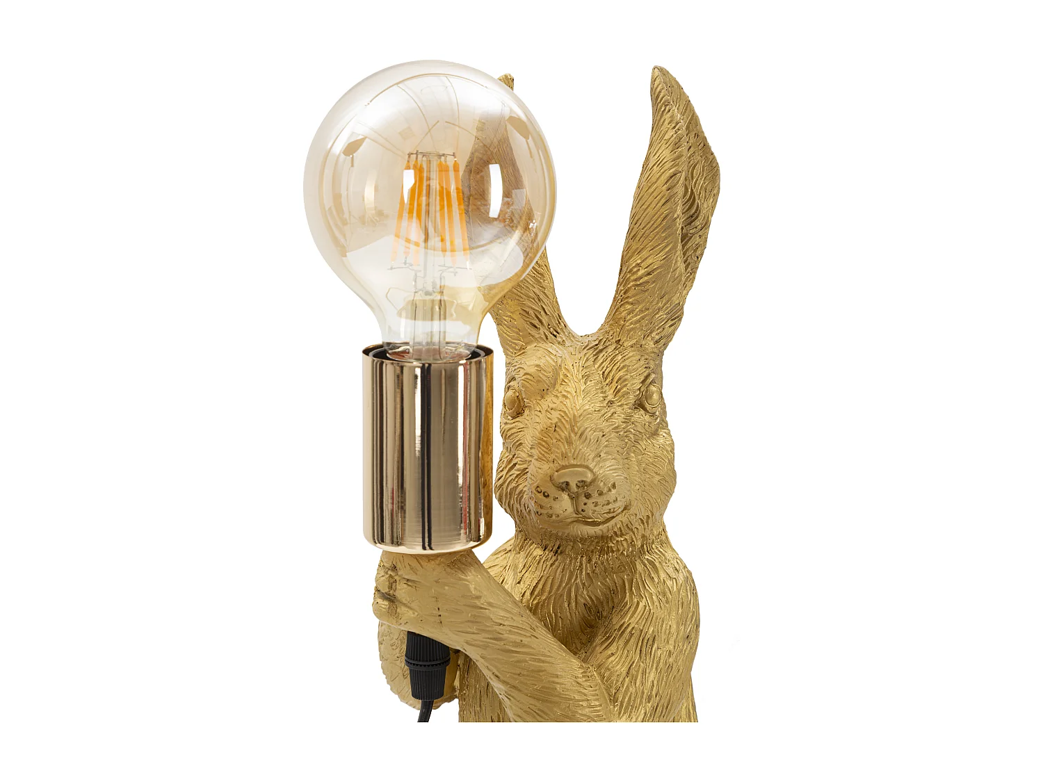 Lampe à Poser en Résine "Rabbit" 35cm Or