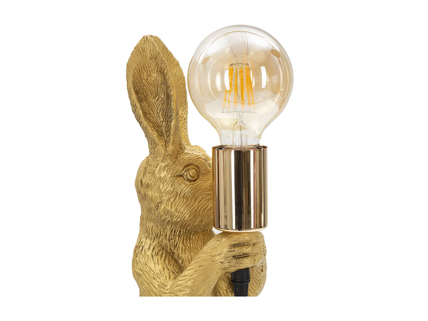 Lampe à Poser en Résine "Rabbit" 35cm Or