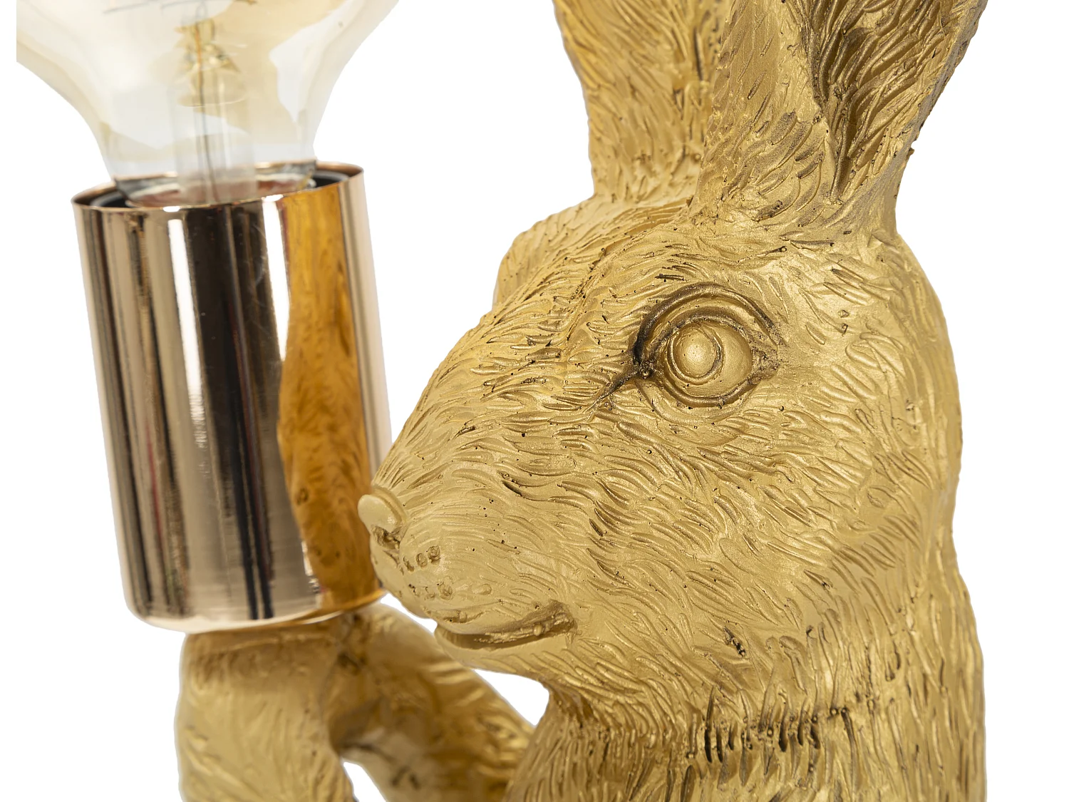 Lampe à Poser en Résine "Rabbit" 35cm Or