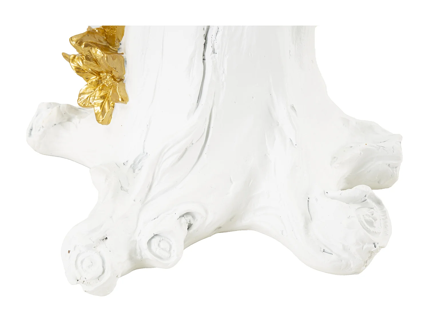 Lampada da tavolo pappagallo in resina bianca e dorata cm 20x20x50,5