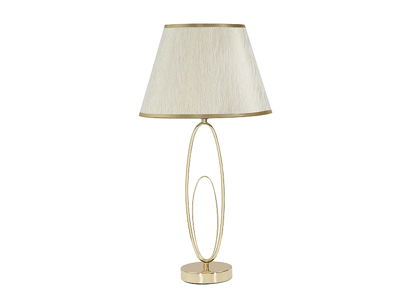 Lampe à Poser en Métal "Flush" 58cm Crème & Or