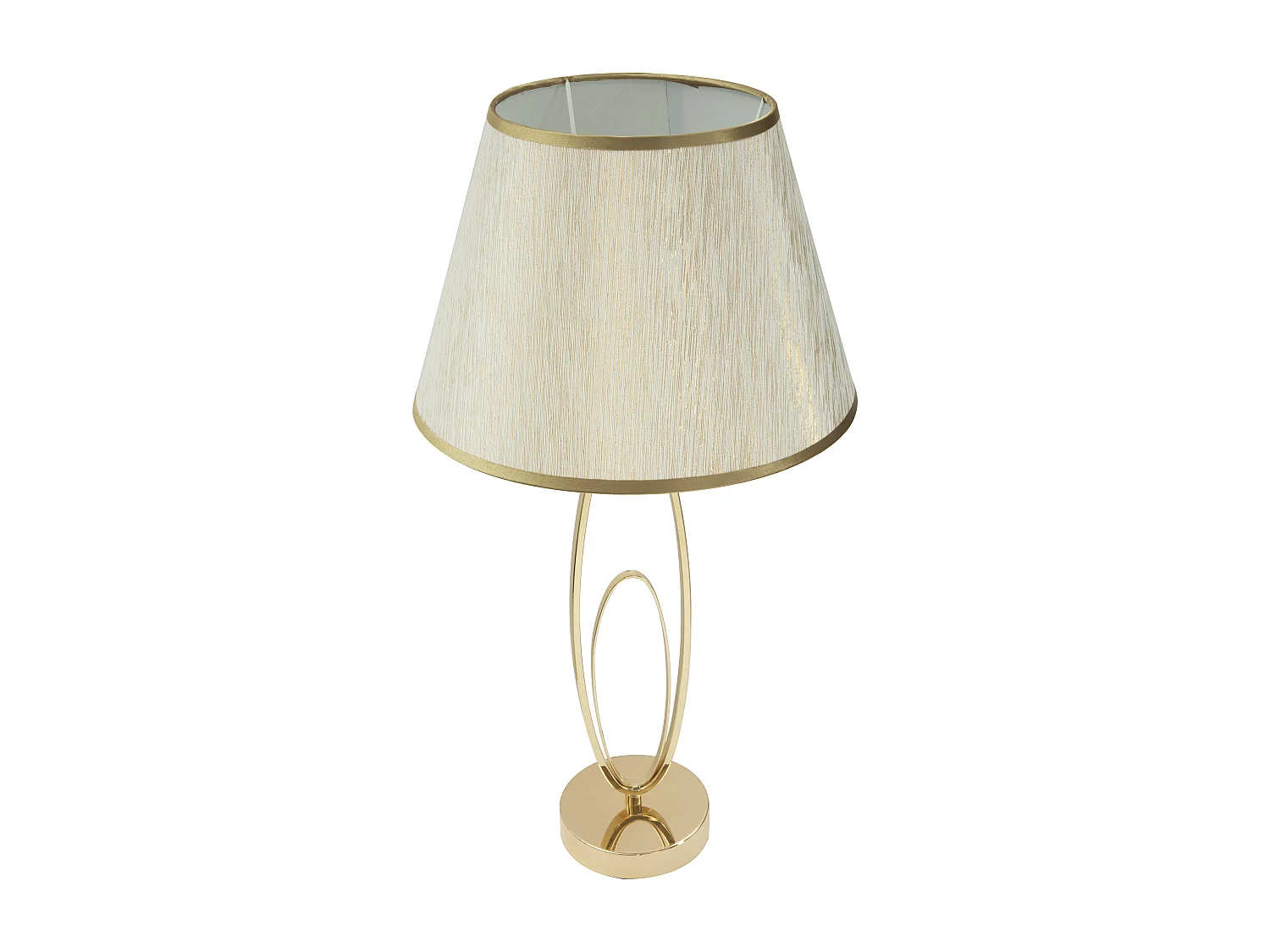 Lampe à Poser en Métal "Flush" 58cm Crème & Or