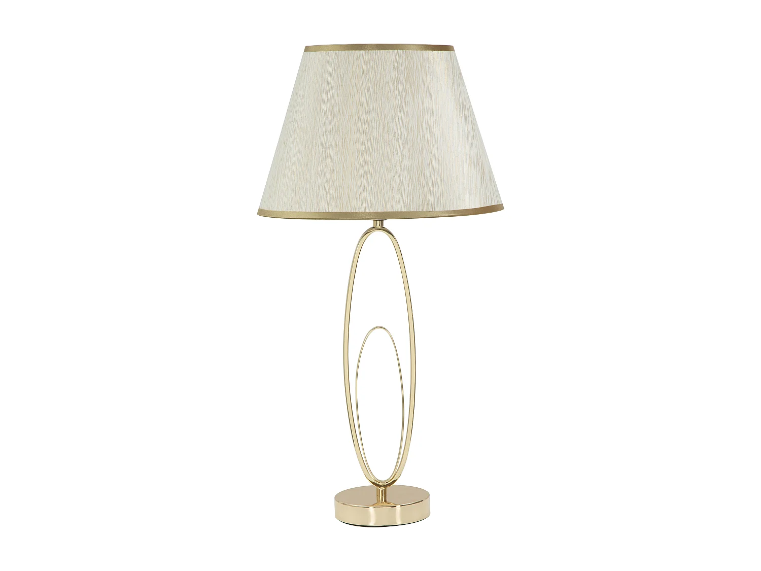 Lampe à Poser en Métal "Flush" 58cm Crème & Or