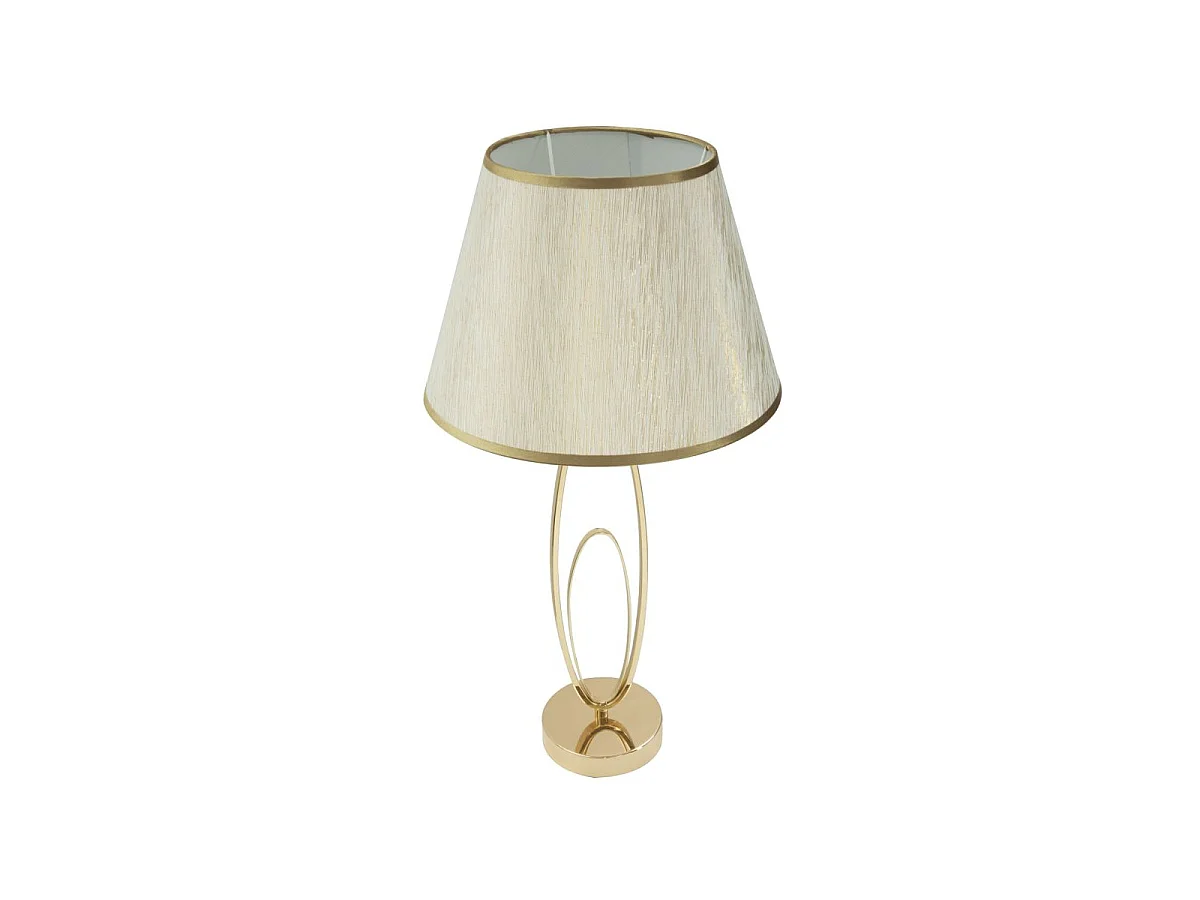 Lampe à Poser en Métal "Flush" 58cm Crème & Or