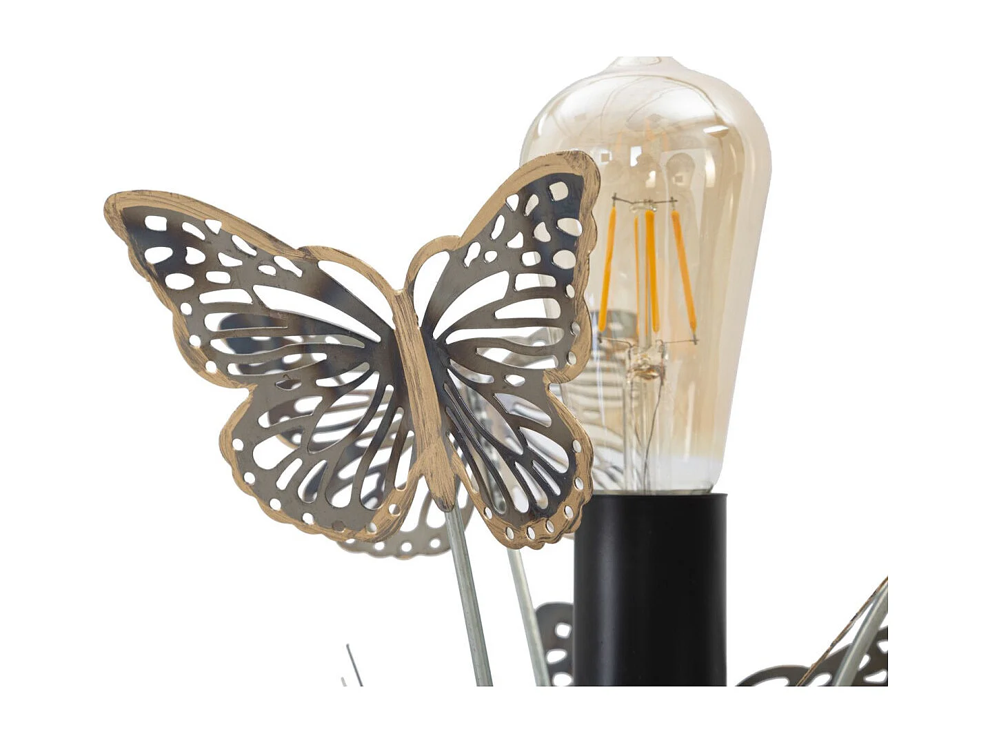 Lampe à Poser en Métal "Papillons" 47cm Multicolore