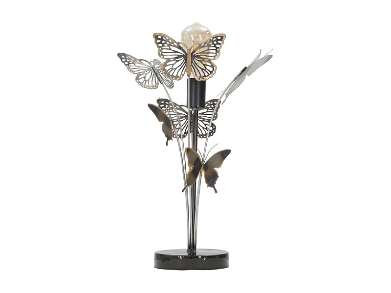 Lampe à Poser en Métal "Papillons" 47cm Multicolore