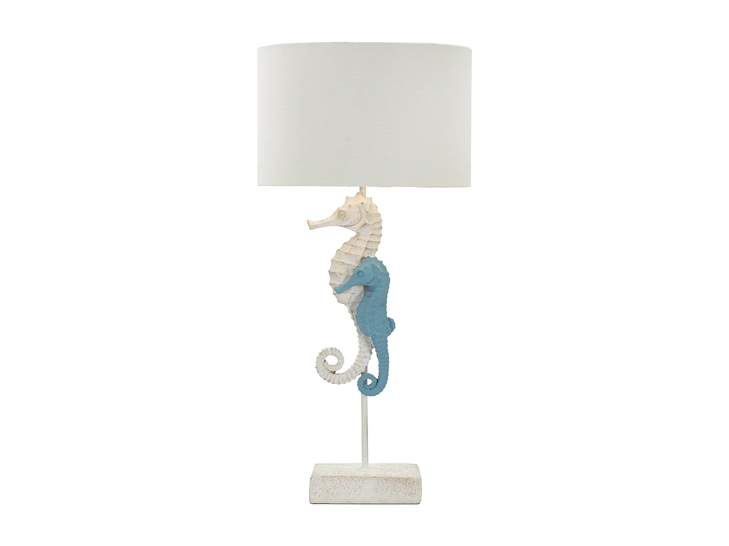 Lampe à Poser en Résine "Hippocampes" 66cm Multicolore