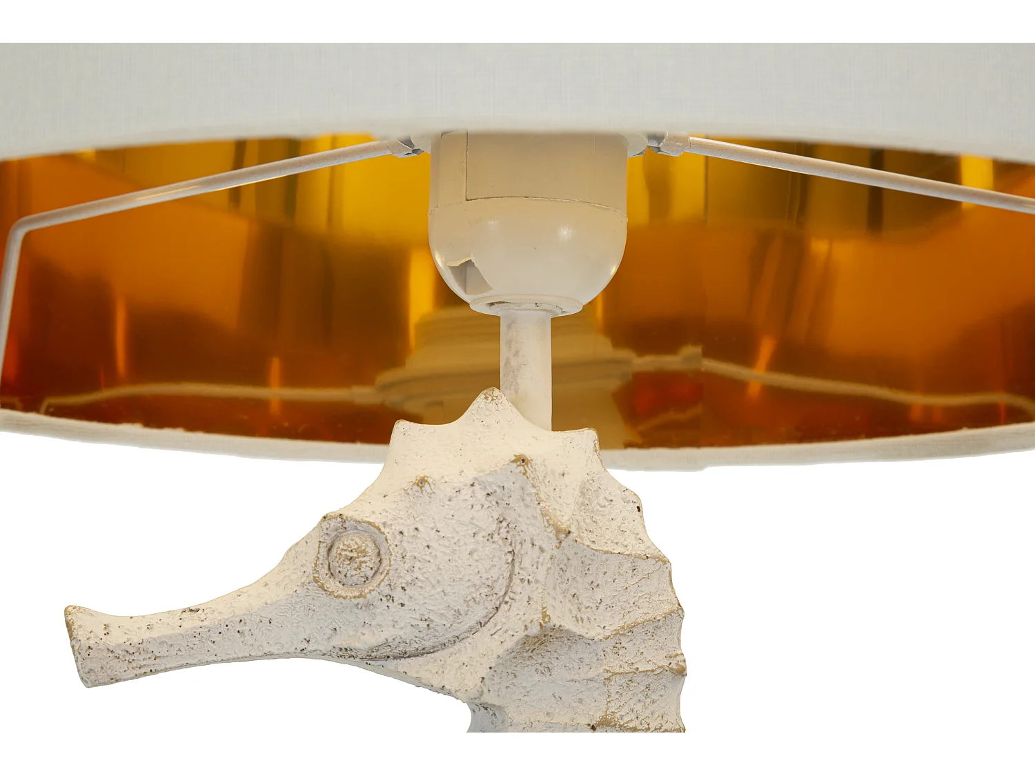 Lampe à Poser en Résine "Hippocampes" 66cm Multicolore