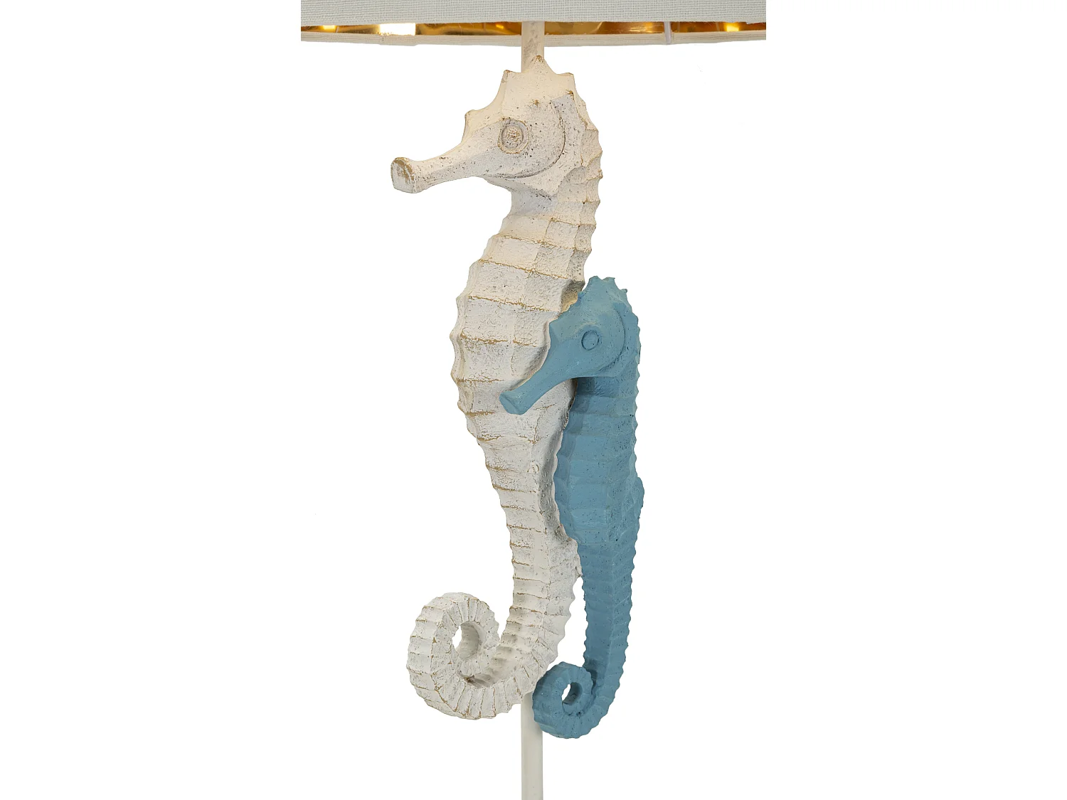 Lampe à Poser en Résine "Hippocampes" 66cm Multicolore