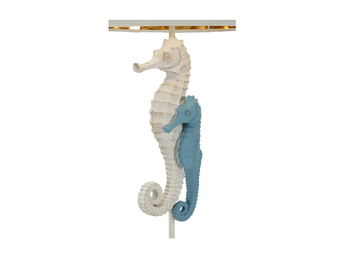 Lampe à Poser en Résine "Hippocampes" 66cm Multicolore