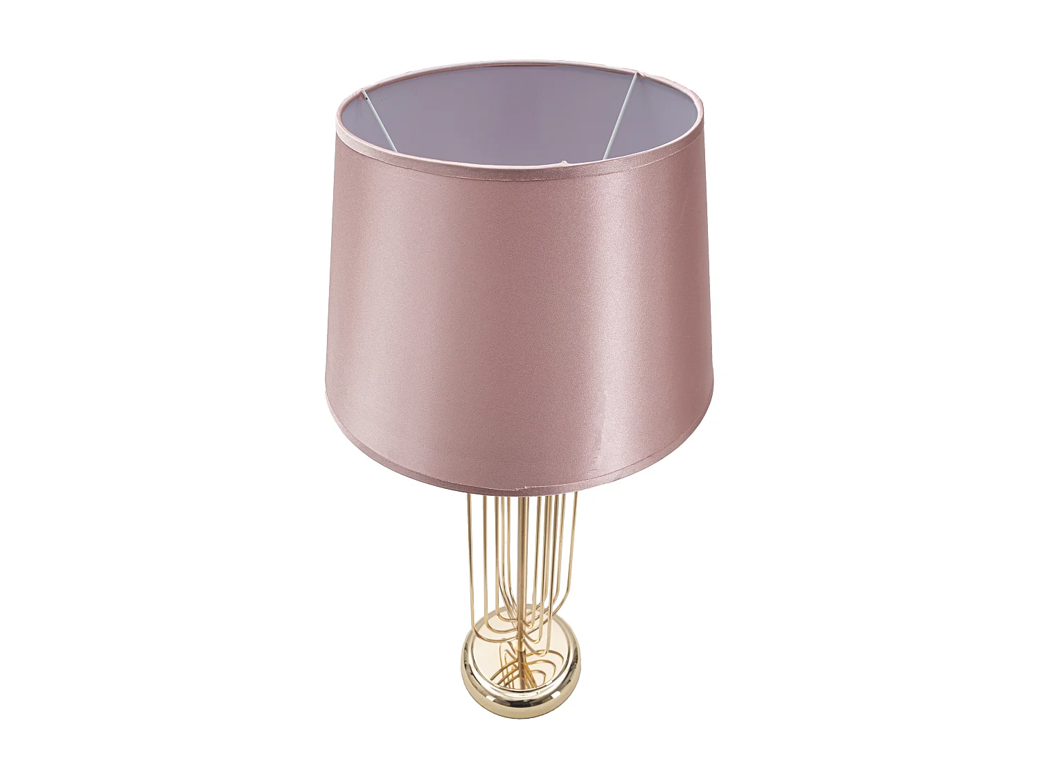 Lampe à Poser Design en Métal "Krista" 64cm Rose & Or