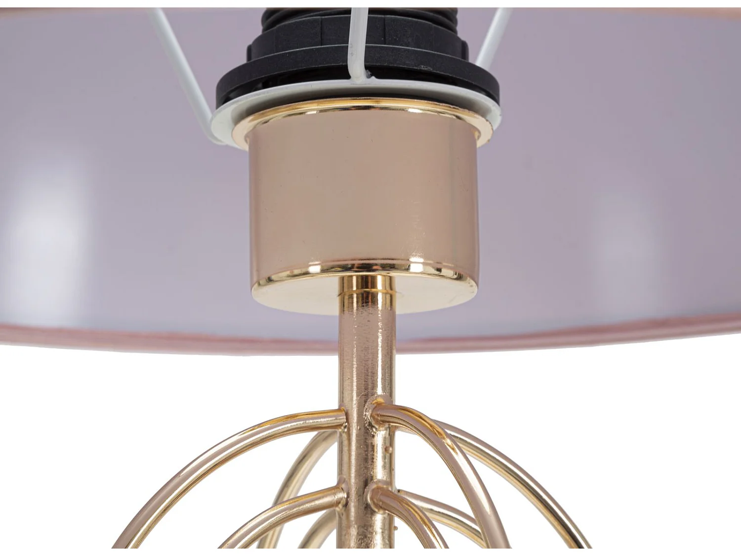 Lampe à Poser Design en Métal "Krista" 64cm Rose & Or