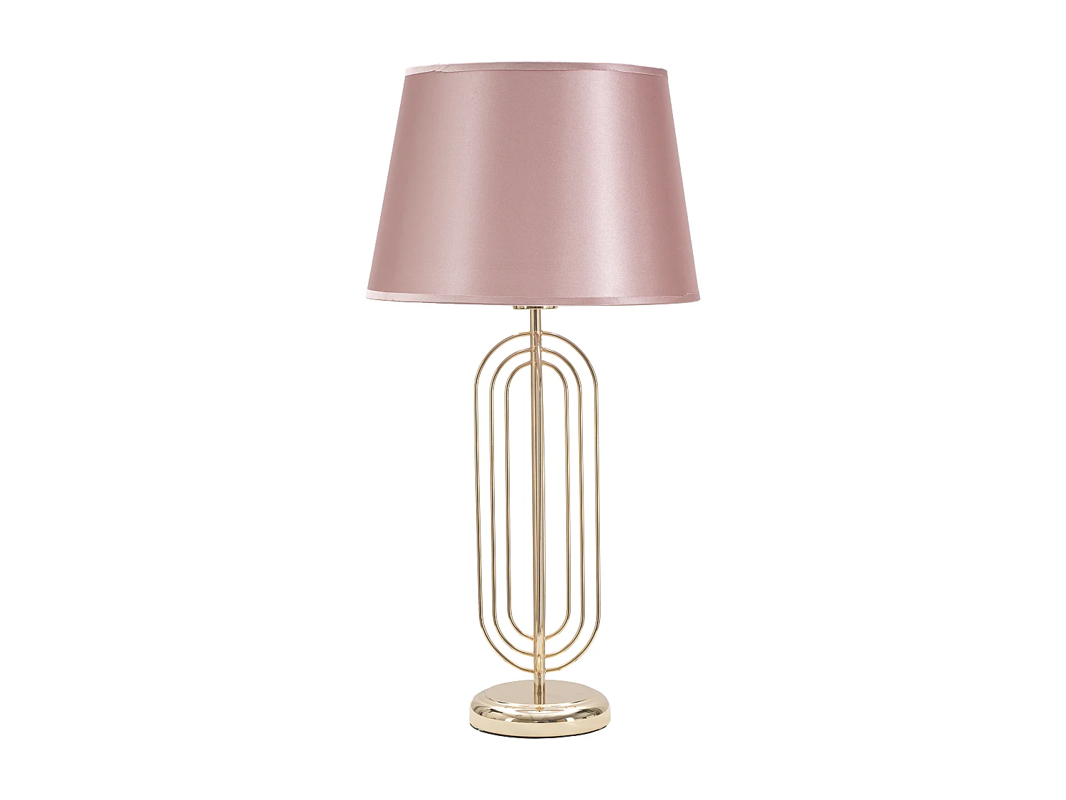 Lampe à Poser Design en Métal "Krista" 64cm Rose & Or