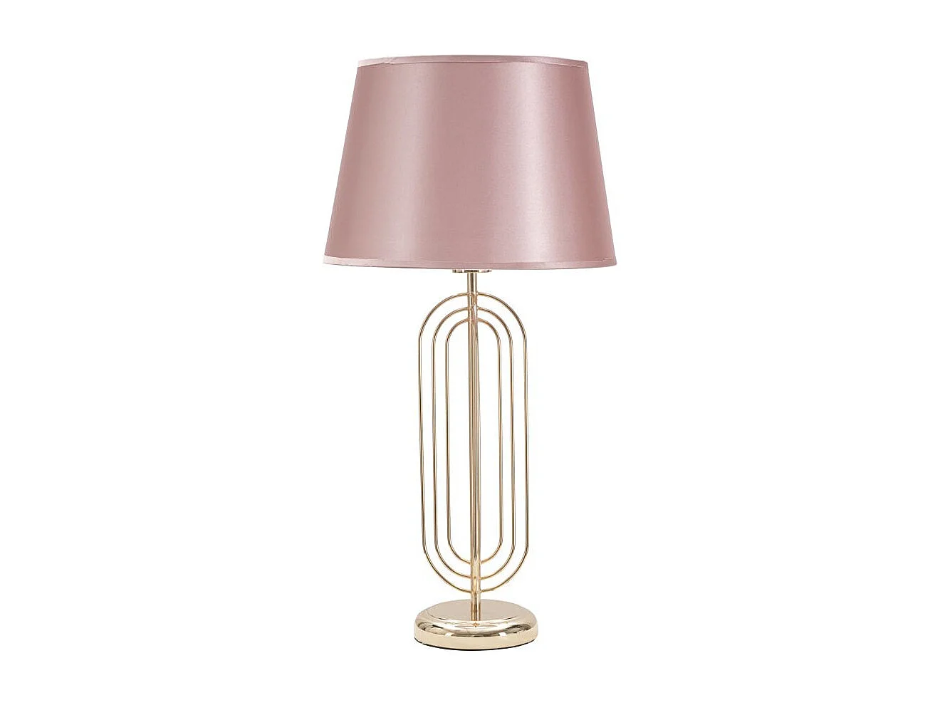 Lampe à Poser Design en Métal "Krista" 64cm Rose & Or
