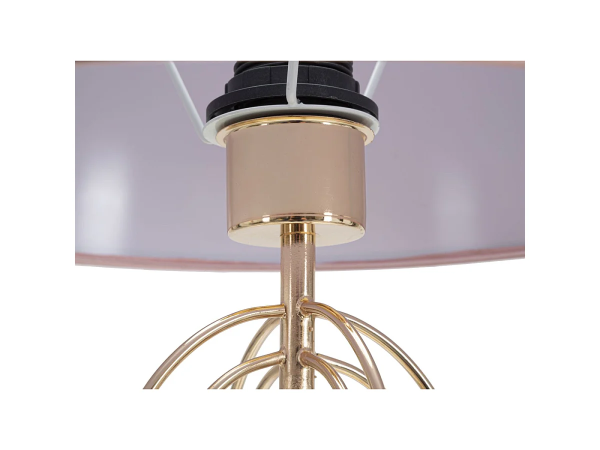 Lámpara de mesa de metal y tela Krista 64